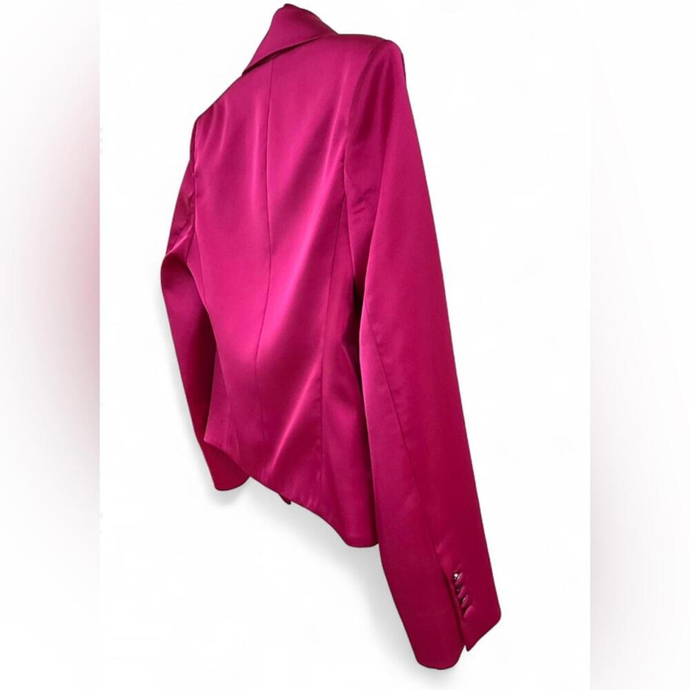 LIKE NEW💕RtA | SZ 2 | Relaxed Glam Fuchsia Oaklee Crop Blazer Top Jacket $595 - Picture 7 of 9